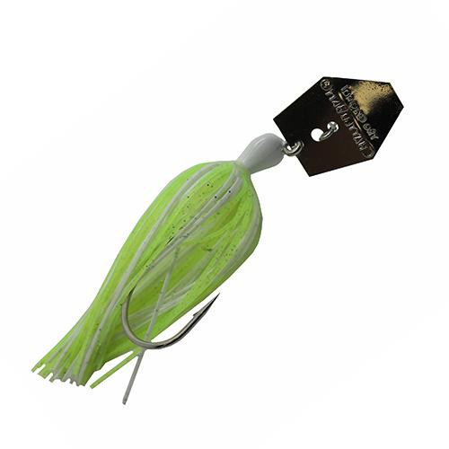 Z-man ChatterBait Original Lures 3/8 oz Weight, 5/0 Hook,  Chartreuse/White, Per 1