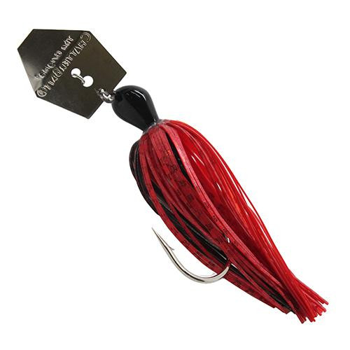 Z-man ChatterBait Original Lures 3/8 oz Weight, 5/0 Hook,  Texas Red, Per 1