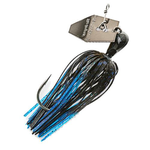 Z-man ChatterBait Elite Lures 1/2 oz Weight, 5/0 Gamakatsu Hook, Black/Blue, Per 1