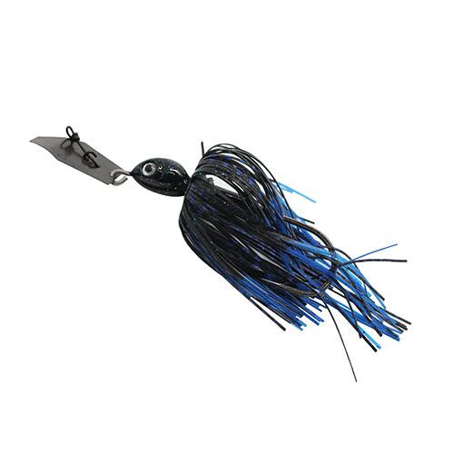 Z-man ChatterBait Projectz Lures 3/4 oz Weight, 6/0 Hook, Plack/Blue, Per 1