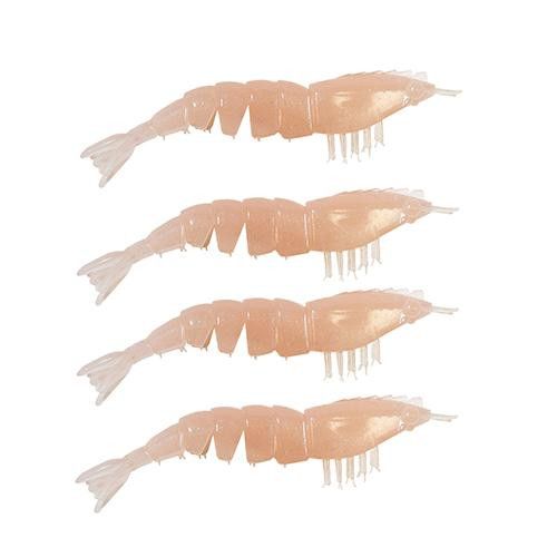 Z-man Un-Rigged EZ ShrimpZ 3 1/2" Length, Natural, Package of 4