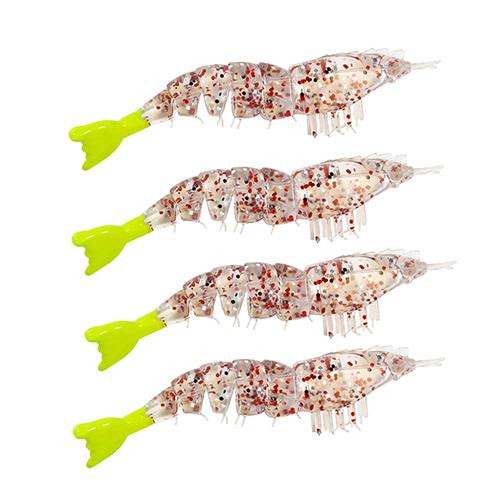 Z-man Un-Rigged EZ ShrimpZ 3 1/2" Length, Shrimp Po Boy, Package of 4