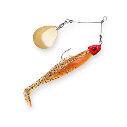 Z-man Diezel Spin Lure 1/4 oz, New Penny, Gold/Red Head, Package of 1