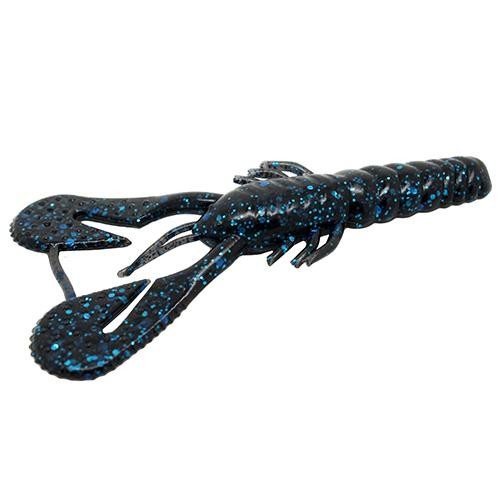 Z-man Turbo Crawz Lures 4" Length, Dark Black/Blue Flake, Per 6