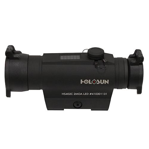 Holosun Red Dot Sight 1x 2 MOA Dot, Weaver-Style Mount Solar/Battery Powered, 30mm Tube, Matte Black