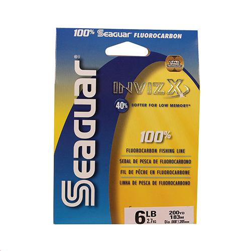 Seaguar InvizX Freshwater Fluorocarbon Line .008" Diameter, 6 lb Tested, 200 Yards, Clear