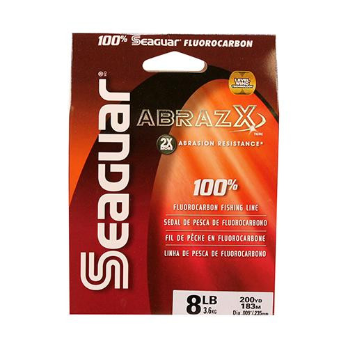 Seaguar AbrazX Freshwater Fluorocarbon Line .009" Diameter, 8 lb Tested, 200Yards, Clear