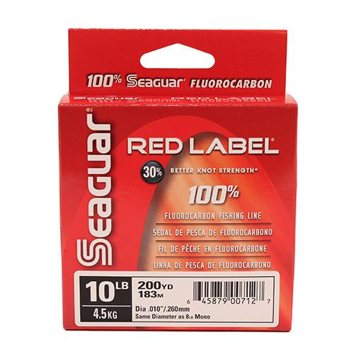 Seaguar Red Label Saltwater Fluorocarbon Line .010" Diameter, 10 lb Tested, 200 Yards, Clear