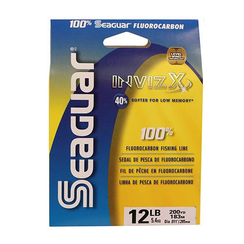 Seaguar InvizX Freshwater Fluorocarbon Line .011" Diameter, 12 lb Tested, 200 Yards, Clear