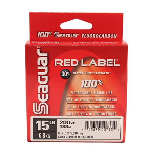 Seaguar Red Label Saltwater Fluorocarbon Line .013" Diameter, 15 lb Tested, 200 Yards, Clear