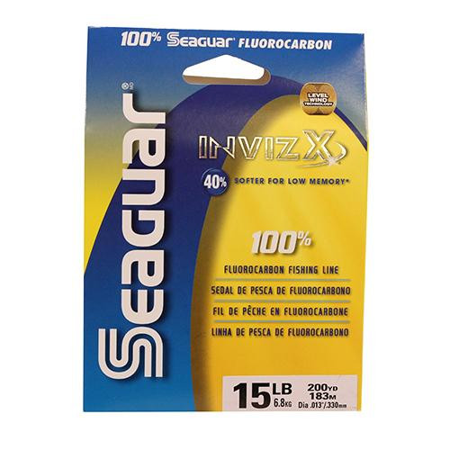 Seaguar InvizX Freshwater Fluorocarbon Line .013" Diameter, 15 lb Tested, 200 Yards, Clear