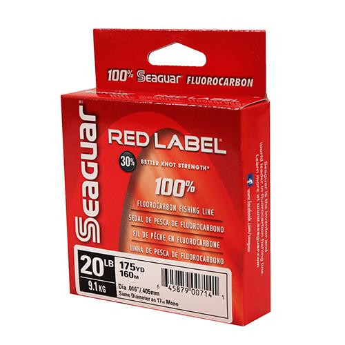 Seaguar Red Label Saltwater Fluorocarbon Line .016" Diameter, 10 lb Tested, 175 Yards, Clear