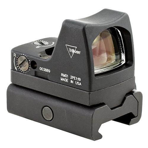 Trijicon RMR Type 2 LED Sight 3.25 MOA Red Dot Reticle with RM34W Weaver Rail Mount, Black