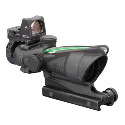 Trijicon ACOG 4x32mm Dual Illuminated Scope Green Crosshair .223 Ballistic Reticle with 3.25 MOA RMR Type 2 Sight, Black