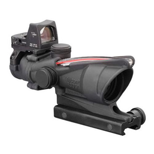 Trijicon ACOG 4x32mm Dual Illuminated Scope Crosshair .223 Ballistic Reticle with 3.25 MOA RMR Type 2 Sight, Black