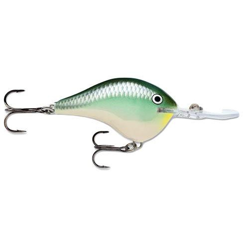 Rapala Dives-To Series Custom Ink Lure Size 04, 2" Length, 4' Depth, 2 Number 6 Treble Hooks, Blue Back Herring, Per 1