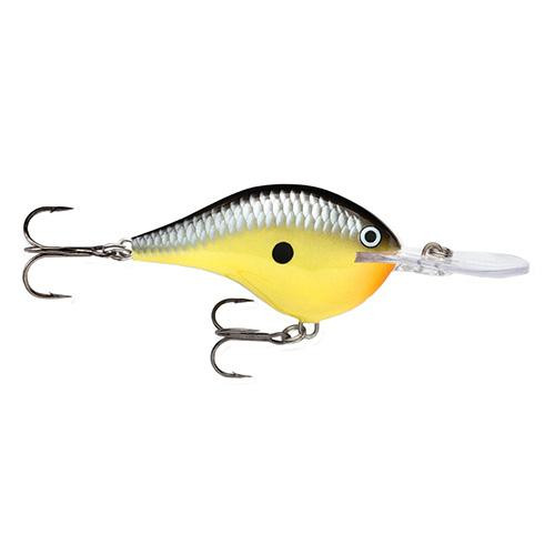 Rapala Dives-To Series Custom Ink Lure Size 10,  2 1/4" Length, 6' Depth, 2 Number 4 Treble Hooks, Old School, Per 1