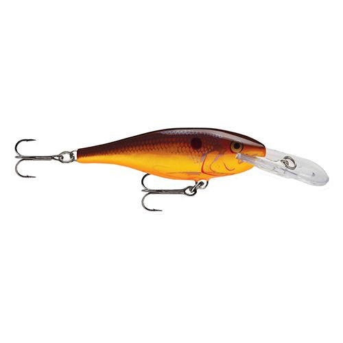 Rapala Shad Rap Lure Size 05, 2" Length, 4'-9' Depth, 2 Number 8 Treble Hooks, Crawdad, Per 1