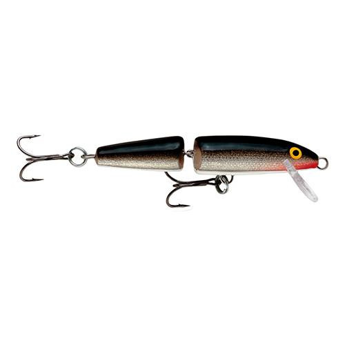 Rapala Jointed Lure Size 07, 2 3/4" Length, 4'-6' Depth, 2 Number 8 Treble Hooks, Silver, Per 1