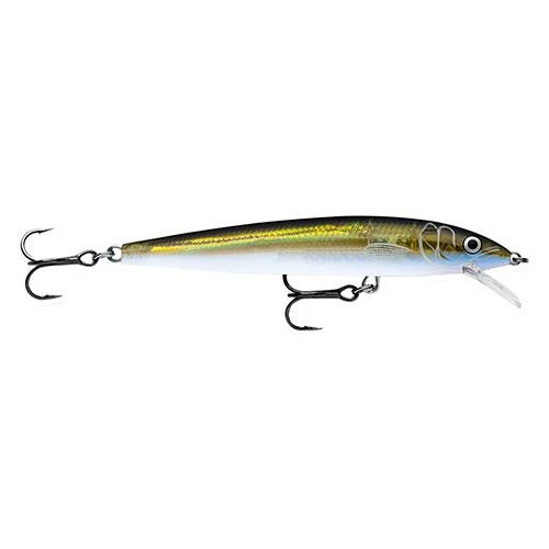 Rapala Husky Jerk Lure Size 08, 3 1/2" Length, 4'6' Depth, 2 Number 6 Treble Hooks, Olive Ghost, Per 1