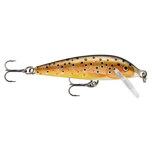 Rapala CountDown Lure Size 05, 2" Length, 3'-6' Depth, 2 Number 10 Hooks, Brown Trout, Per 1