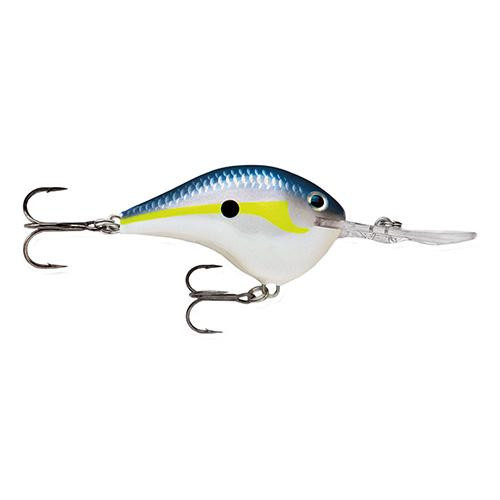 Rapala Dives-To Series Custom Ink Lure Size 10,  2 1/4" Length, 6' Depth, 2 Number 4 Treble Hooks, Helsinki Shad, Per 1