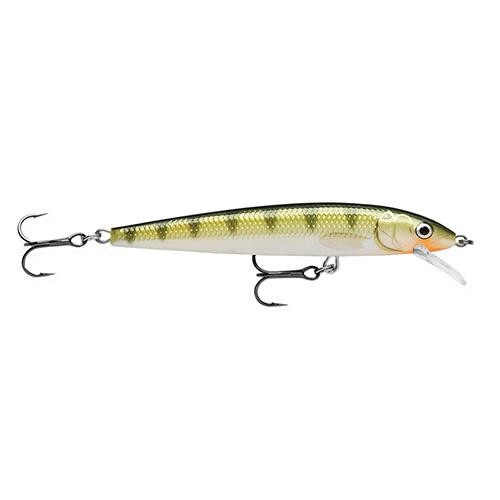 Rapala Husky Jerk Lure Size 10, 4" Length, 4'6' Depth, 2 Number 5 Treble Hooks, Yellow Perch, Per 1