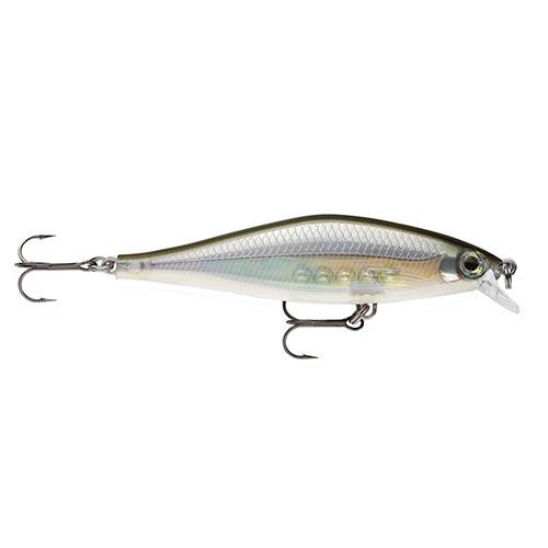 Rapala Shadow Rap Shad Lure Size 09, 3 1/2" Length, 3'4' Depth, 2 Number 6 Treble Hooks, Ghost Shiner, Per 1