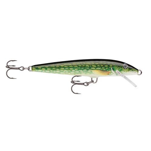 Rapala Original Floating Lure Size 09, 3 1/2" Length, 3'-5' Depth, 2 Number 7 Treble Hooks, Live Pike, Per 1