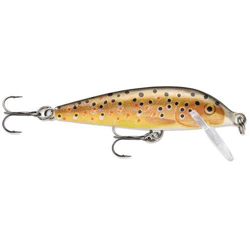Rapala CountDown Lure Size 03, 1 1/2" Length, 2'-3' Depth, 2 Number 12 Hooks, Brown Trout, Per 1