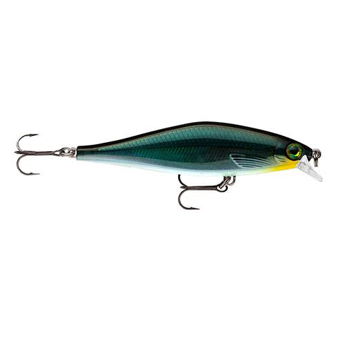 Rapala Shadow Rap Shad Lure Size 09, 3 1/2" Length, 3'4' Depth, 2 Number 6 Treble Hooks, Carbon, Per 1