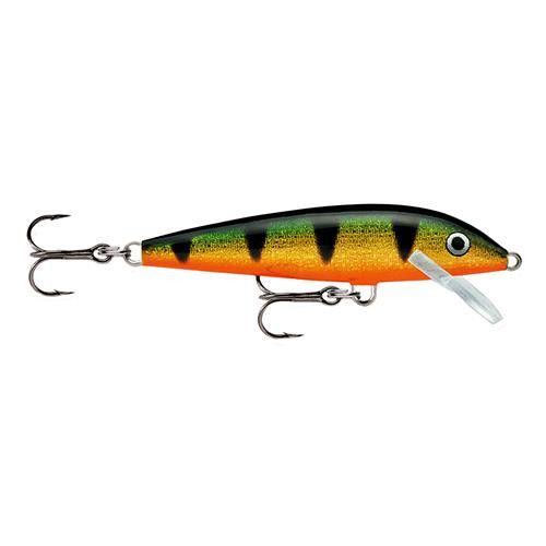 Rapala Original Floating Lure Size 05, 2" Length, 3'-5' Depth, 2 Number 10 Treble Hooks, Perch, Per 1