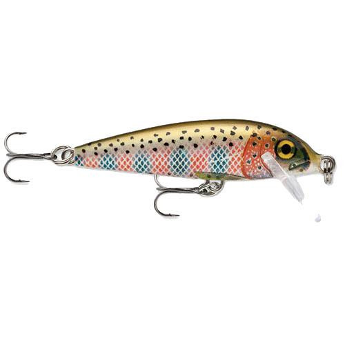 Rapala CountDown Lure Size 05, 2" Length, 3'-6' Depth, 2 Number 10 Hooks, Rainbow Trout, Per 1