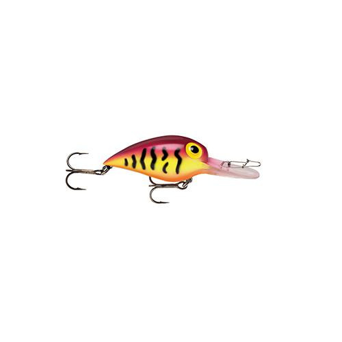 Storm Original Wiggle Wart Lure 2" Length, 7'-14' Depth, Number 4 Hook, Purple Tiger, Per 1