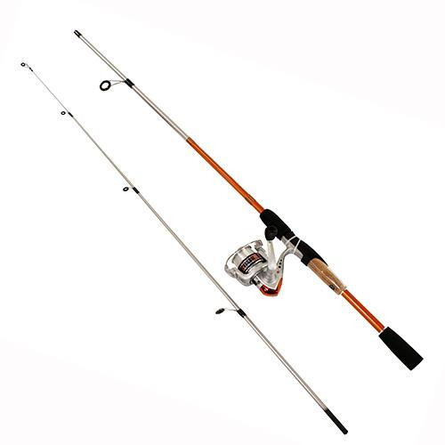 Okuma Steeler XP Spinning Combo 20 Reel Size, 1BB Bearings, 6 Length, 2 Piece, Medium Power, Orange