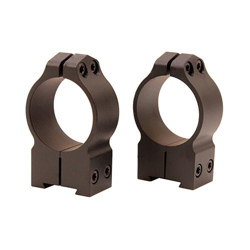 Warne Scope Mounts Permanent Attachable Ring Mounts 30mm, High Height, Tikka T3, Whitetail Hunter, and 595, Matte Black