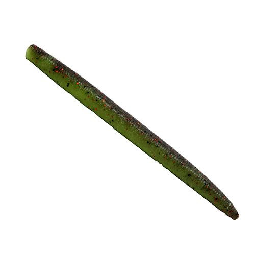 Strike King Lures Zero Soft Bair Worm Lure 5" Body Length Variable Depth, Coppertreuse, Per 6