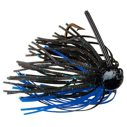 Strike King Lures Bitsy Bug Mini Jig Freshwater, 1/4 oz, Blue/Black, Package of 1
