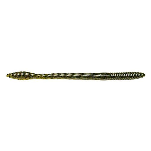 Strike King Lures Bull Worm Soft Plastic Lure 10" Body Length, Watermelon Red Flake, Per 6