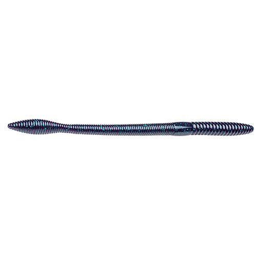 Strike King Lures Bull Worm Soft Plastic Lure 10" Body Length, June Bug, Per 6