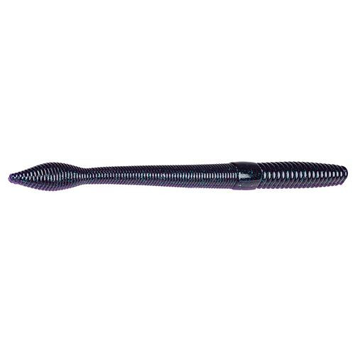 Strike King Lures Bull Worm Soft Plastic Lure 8" Body Length, June Bug, Per 6