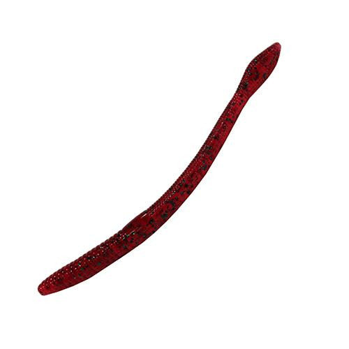 Strike King Lures KVD Finesse Worm Soft Lure  5" Body Length, Red Bug, Per 15
