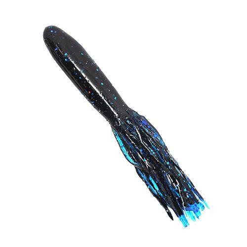 Strike King Lures Denny BrauerÆs Flip-N-Tube Soft Lure 4 1/2" Body Length, Black Blue Flake Blue Tail, Per 8