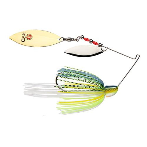 Strike King Lures KVD Finesse Spinnerbait Lure 5/0 Hook, 1/2 oz, Chartreuse Sexy Shad, Per 1