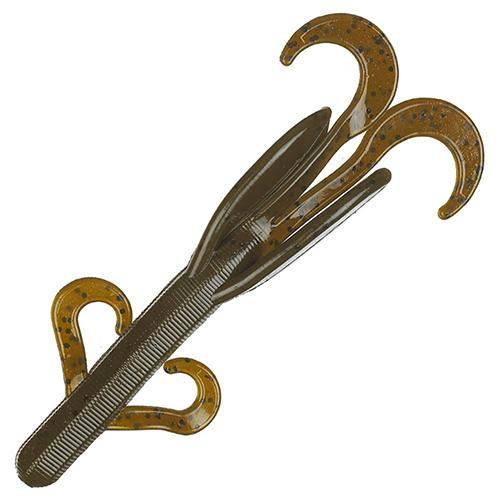 Strike King Lures KVD Perfect Plastics Game Hawg 4" Length, Green Pumpkin, Package of 8