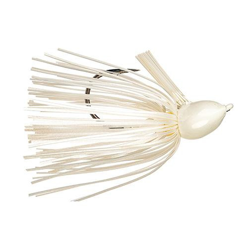 Strike King Lures Hack Attack Fluoro Flipping Jig 5/0 Hook, 1/2 oz, White, Per 1