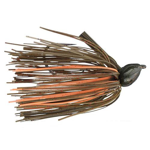 Strike King Lures Hack Attack Fluoro Flipping Jig 5/0 Hook, 1/2 oz, Bama Craw, Per 1