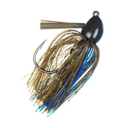 Strike King Lures Hack Attack Fluoro Flipping Jig 5/0 Hook, 1/2 oz, Okeechbee Craw, Per 1