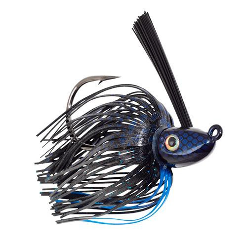 Strike King Lures Hack Attack Heavy Cover Swim Jig 5/0 Hook, 3/8 oz, Black Blue, Per 1