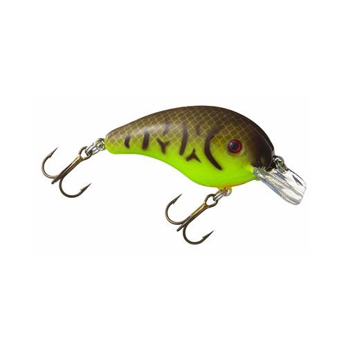 Strike King Lures Series 3 Crankbait Hard Lure 3/8 oz, 8' Depth, Chartreuse Belly Craw, Per 1